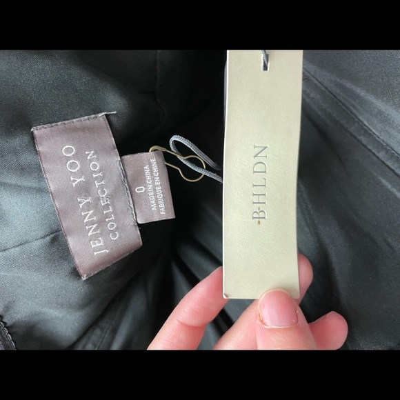 Jenny Yoo BHLDN Black Chiffon Long Dress 0 - Picture 7 of 7